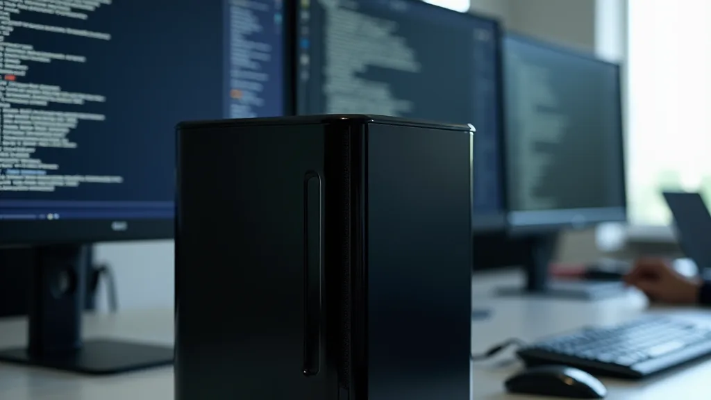 Kompaktes KI-System im Betrieb auf dem Schreibtisch